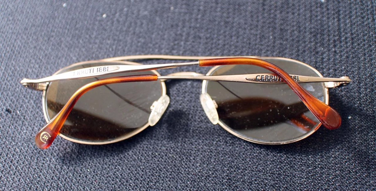 Lunettes de soleil Cerruti 1881 C 7201 52 16 140 Or M tal Cadre Marron Objectif