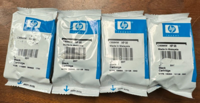 Lot of 4 x New OEM Genuine Sealed HP 98A Ink Inks Cartridges | eBay