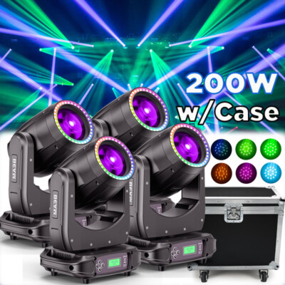 200W LED Moving Head Light RGBW Gobo Beam Stage DMX Spot Lighting DJ Disco Bar