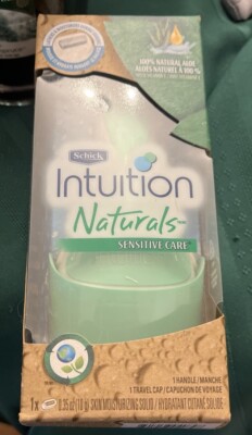 NEW IN BOX Schick Intuition Naturals Sensitive Care Razor + Cap