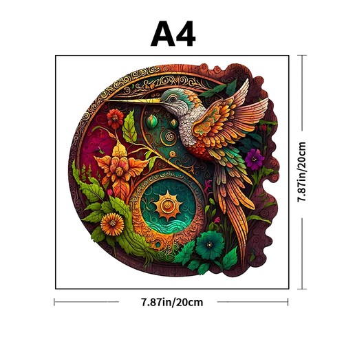 Jigsaw Disc Wooden Colorful Alien Shape Animal Jigsaw Puzzle Adult Stress Relief - Picture 9 of 12