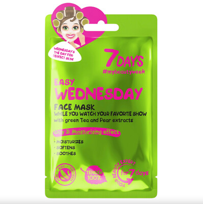 7DAYS EASY WEDNESDAY FABRIC FACE MASK with Green Tea Extract 28 gr