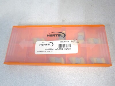 (5002794) IAS3R8 HC120 8 TPI Carbide TiN Finish Threading Insert - Pack of 7