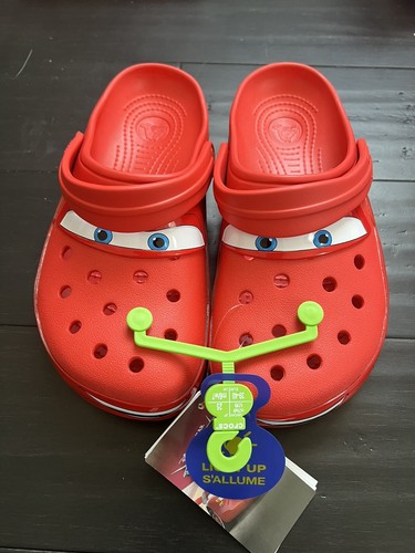NEW Crocs Lightning McQueen Classic Clog Cars Pixar | YES THESE LIGHT UP! | 7-11 - Picture 2 of 8