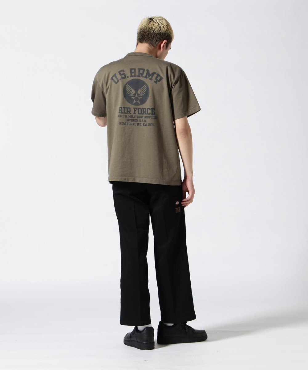国内発送【AVIREX】MIL. STENCIL T-SHIRT US ARMY AIR FORCE ASK availability first) AVIREX MIL. STENCIL T-SHIRT US ARMY