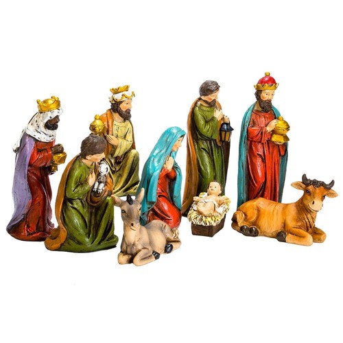 Kurt S. Adler 4 to 5-Inch Resin Table Piece Nativity, Set of 9 - Foto 1 di 6