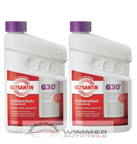 2x 1,5 Liter GLYSANTIN® G30® KÜHLERSCHUTZ KONZENTRAT KÜHLMITTEL FROSTSCHUTZ LILA - 第 1/1 張圖片