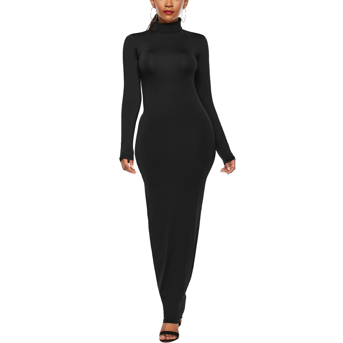 casual maxi bodycon dress Elegant Plus Size Brown Maxi Dress main image 0