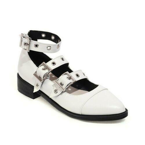 Punk Womens Pumps Multi-buckle Mary Janes Oxfords Chunky Low Heels College Shoes | eBay
