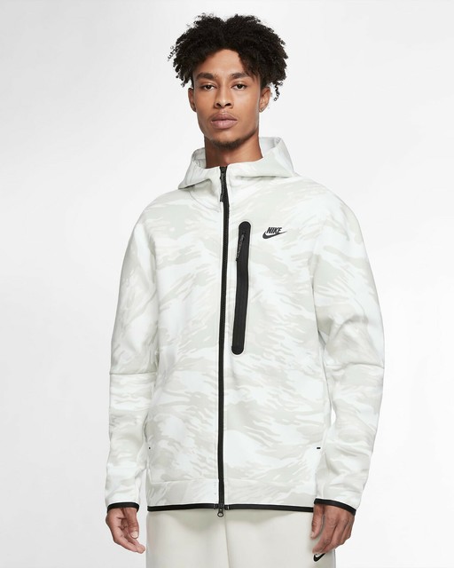 nike tech fleece hoodie white