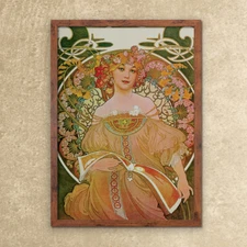 Alphonse Mucha Reverie Framed Frame Vintage Art Fairy Print Poster Art Nouveau