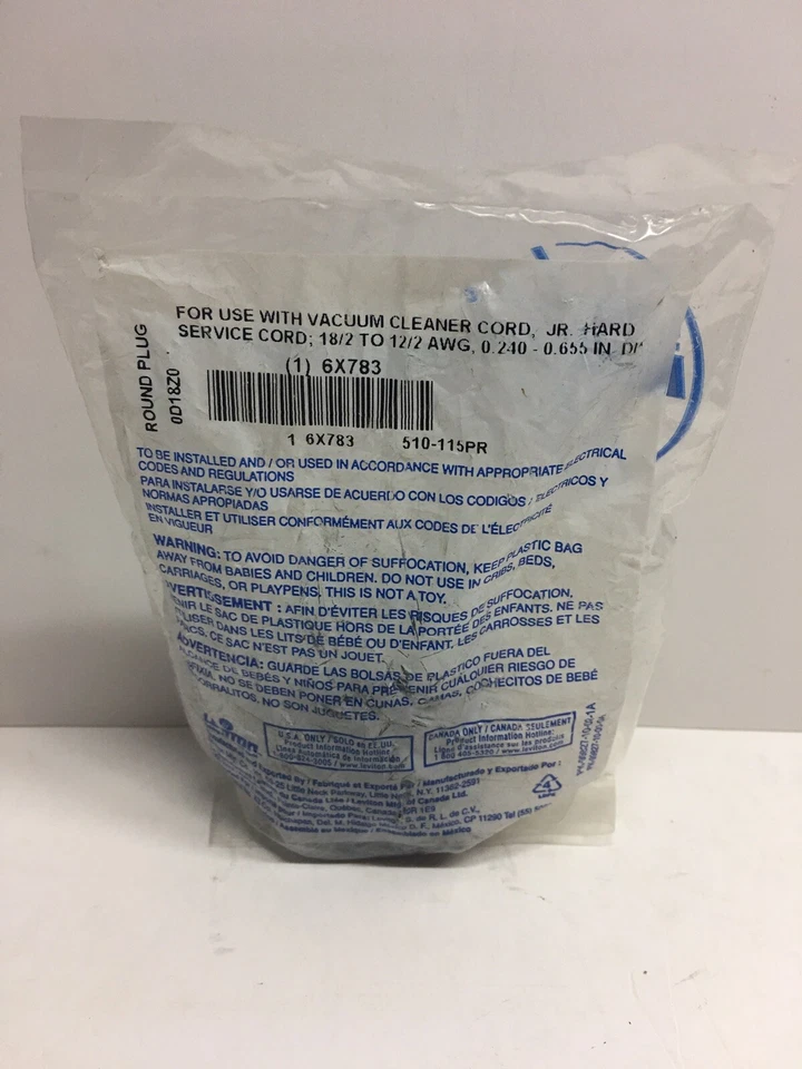 Leviton 圆形插头适用于吸尘器线 6X783 全新未拆封 — 第 4/4 张图片
