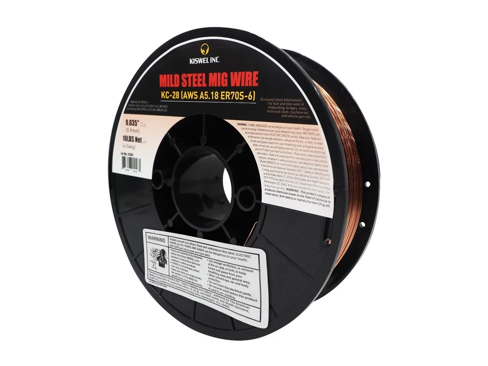 ER70S-6 0.035 in. Dia 10 lbs. Copper Coated Solid Wire (2 Rolls) - Image 3 of 4