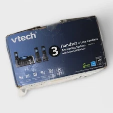 VTech DS6251-3 DECT 6.0 2-line Cordless Digital Answering System (Untested)