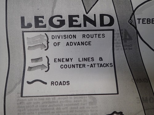 WWII 1942-43 Africa Facsimile Map "Map History Of The 1st. Armored Division" - Picture 13 of 18