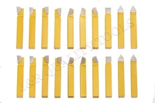 20PC 3/8" CARBIDE TIP TIPPED CUTTER TOOL BIT CUTTING SET FOR METAL LATHE TOOLING