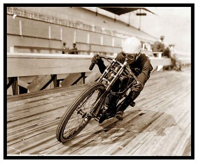 Racing in Speed Harley-Davidson 8 x 10 Photo Vintage