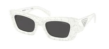 Prada PR 13ZS Matte White/Dark Grey 17D-5S0 Sunglasses