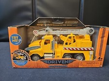 Yellow Crane Construction Truck Lights Sounds Micro Series Driven Truck - New