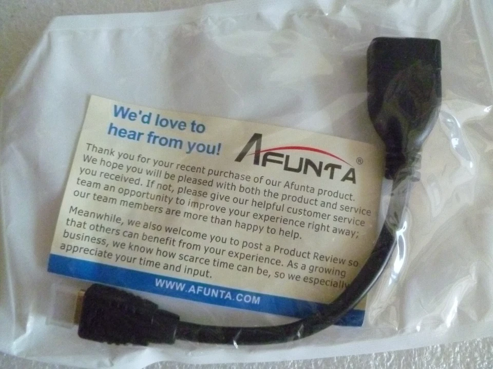LOT OF 10 AFUNTA MICRO MINI HDMI MALE TO HDMI FEMALE - Image 2 of 3