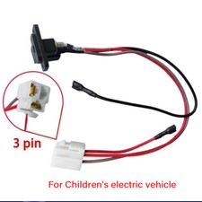 Charging Port 3 pin for Kids Electric Car, Battery Charging Interface USA