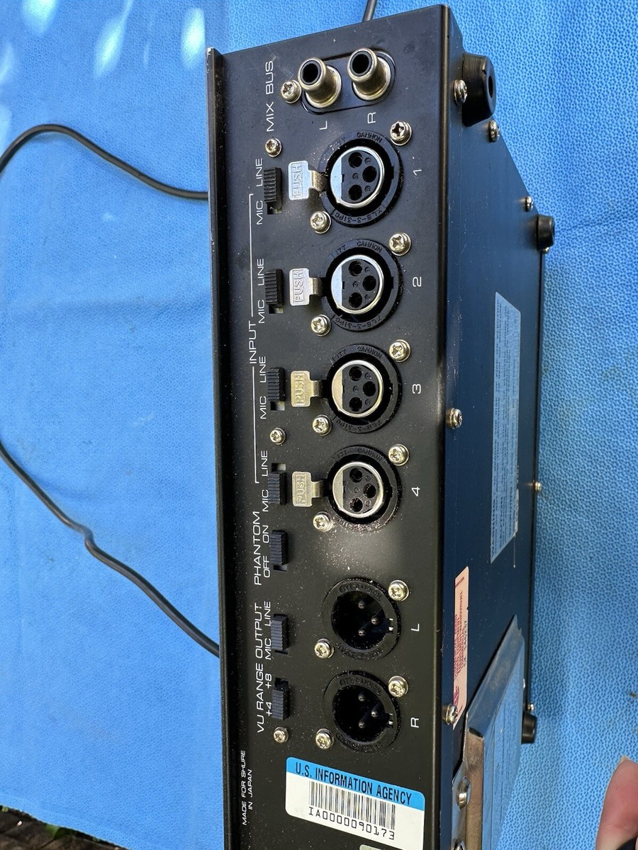 Vintage Shure FP42 4 Channel Broadcast Stereo Microphone Mixer for