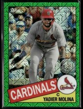 2020 Topps #85TC-42 Yadier Molina 1985 Topps Chrome Green Refractor #/99