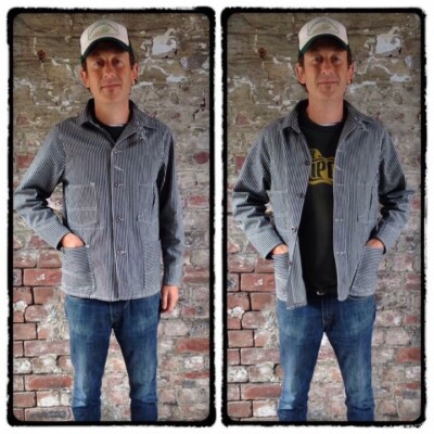 striped chore jacket