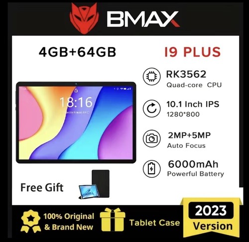 Bmax I9 Plus Tablet 4GB RAM 64GB ROM 25.65cm IPS Screen 6000mAh Android 13 - Picture 1 of 12