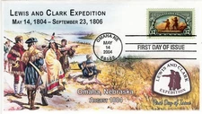 AO-3854-6, 2004, Lewis and Clark Expedition FDC, Add On Cachet, Omaha NE, SC 385