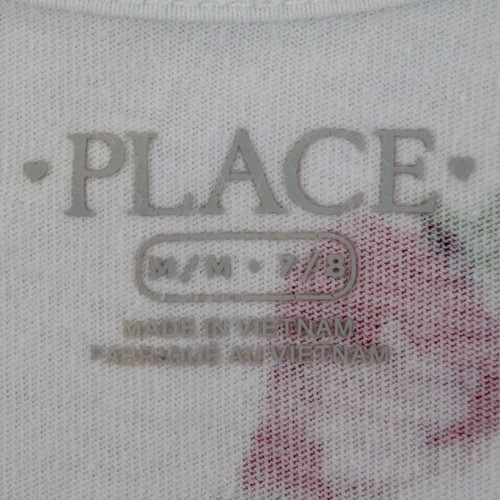 Children's Place Girls Short Sleeve White Red Floral Dress Size M 7/8 - Picture 3 of 5