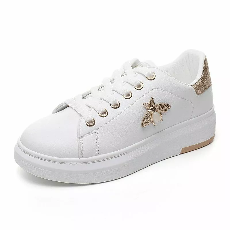 Women Casual Shoes Sneakers Fashion Breathable PU Leather Trainers