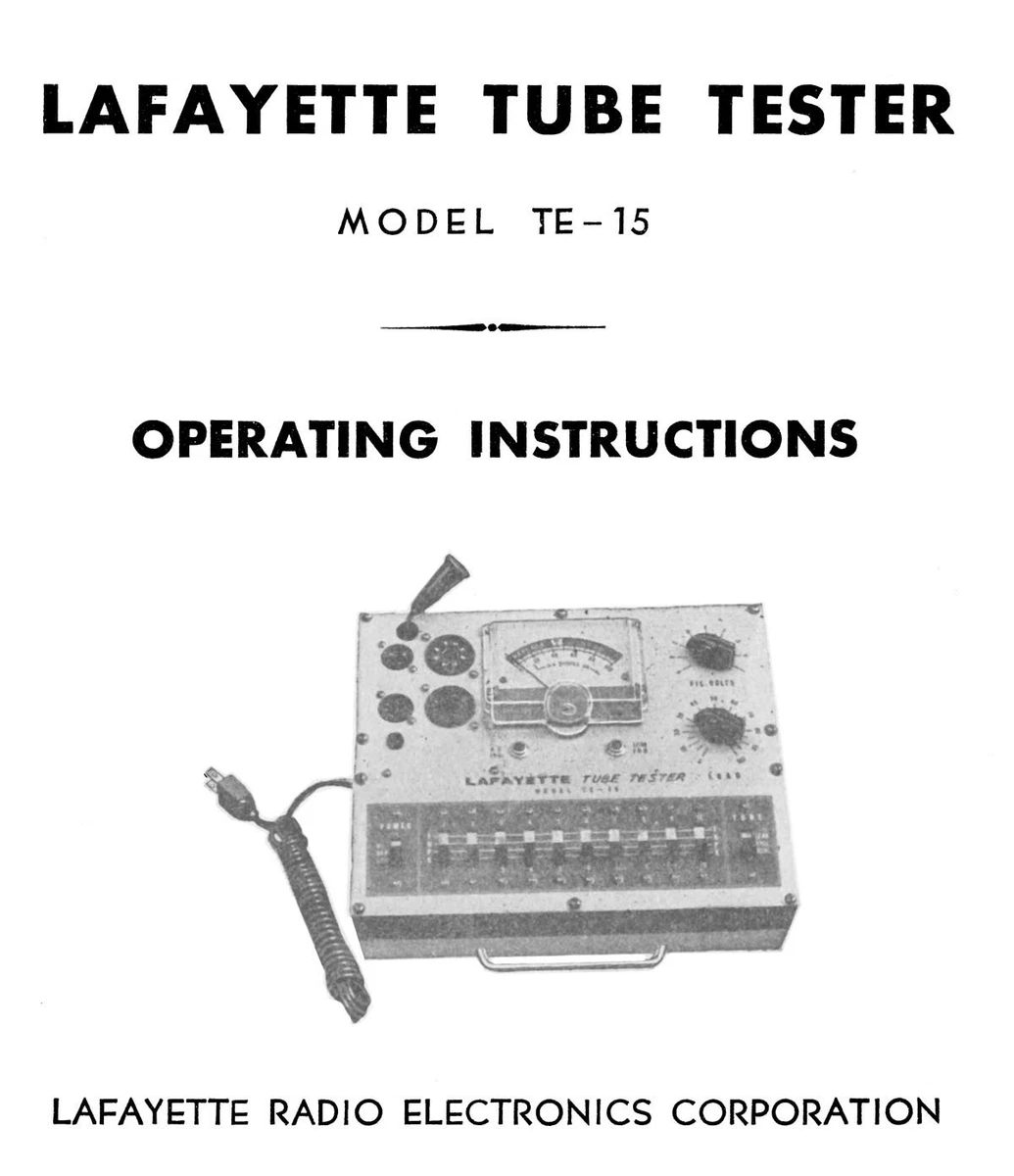 Lafayette Vacuum Tube Testers for sale | eBay