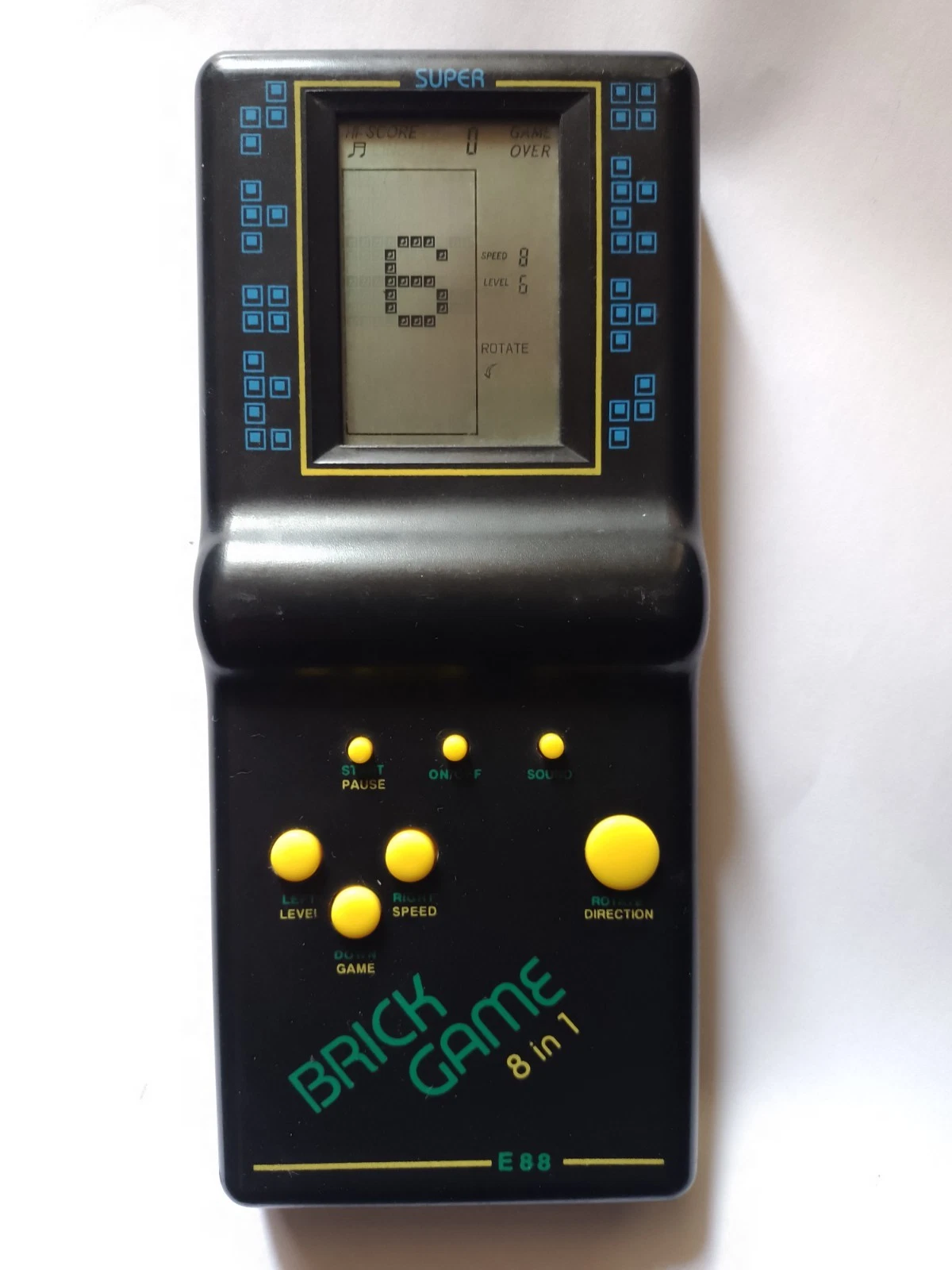 TESTED Brick Game 8in1 Vintage 90's Handheld Gaming Console retro black work E88