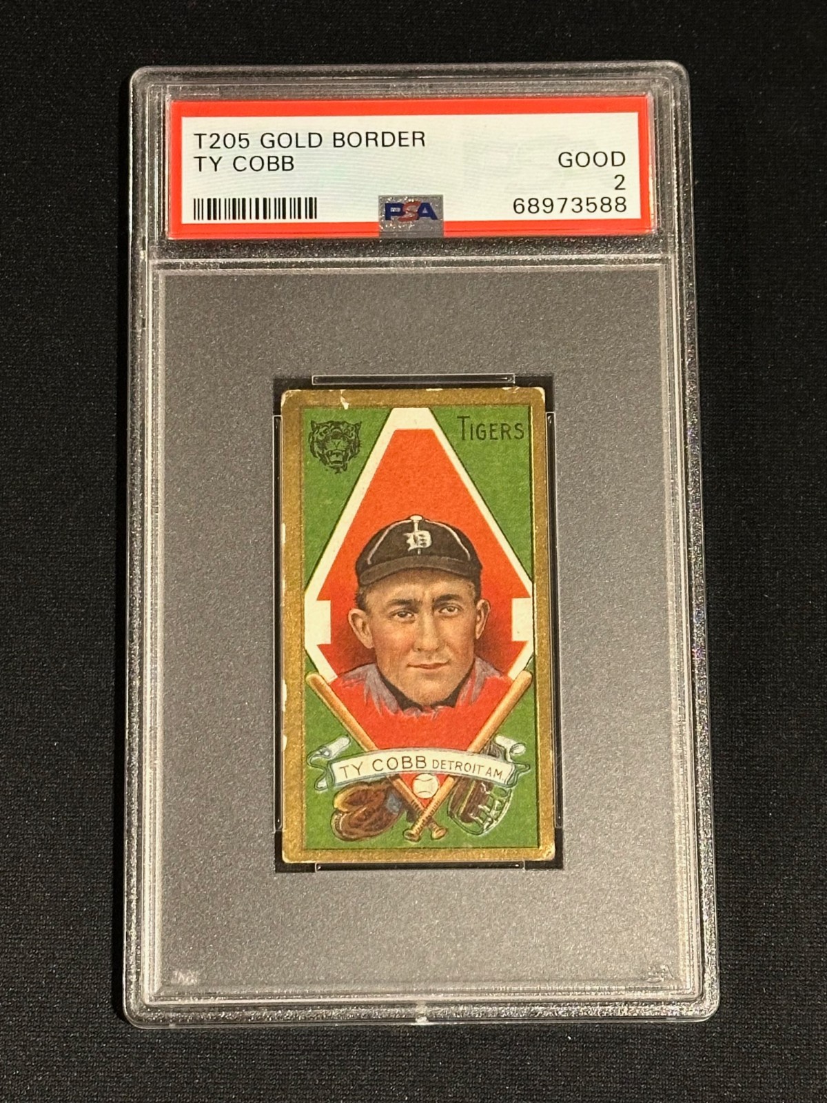 1911 T205 Ty Cobb Gold Border ** PSA 2** ! Tigers HOF'er Vintage 115 Years old