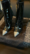Dolce & Gabbana Womens Black Patent Leather A...