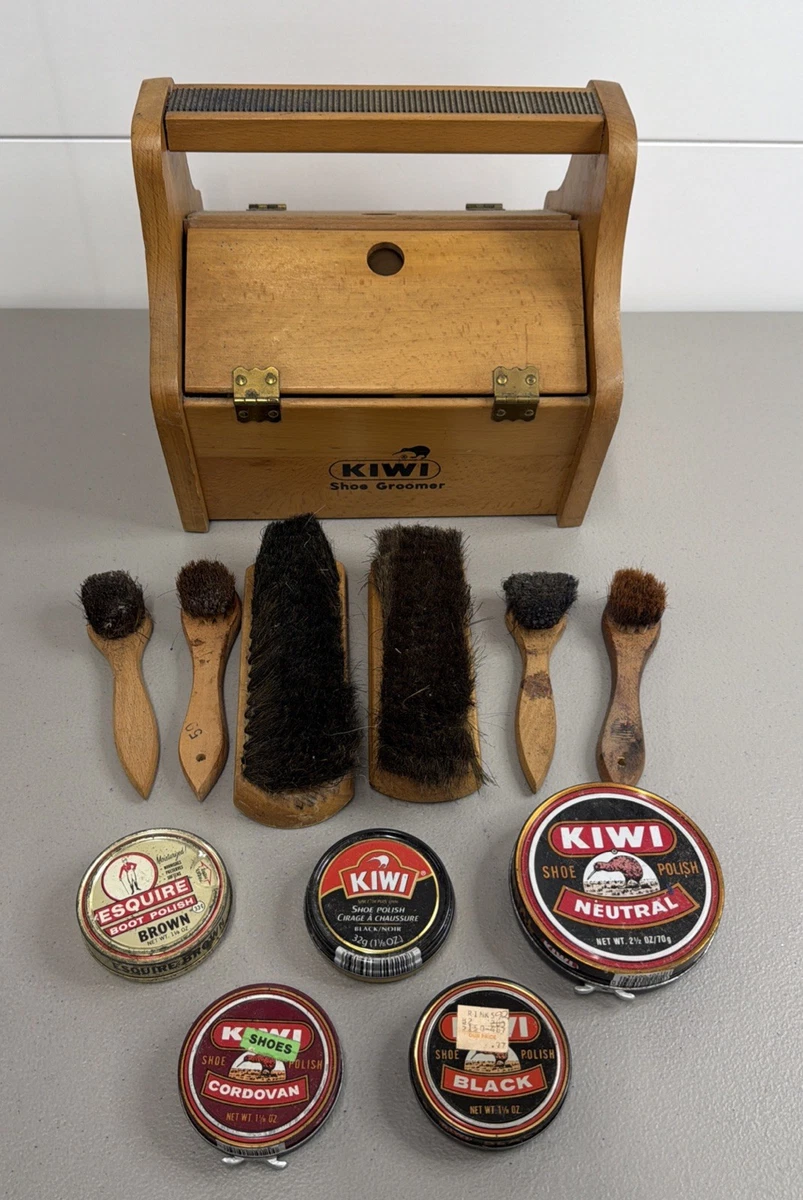 Kit De Cirage Buckley – Boîte En Bois Avec Brosses Et Extras – Neuf Sans étiquettes