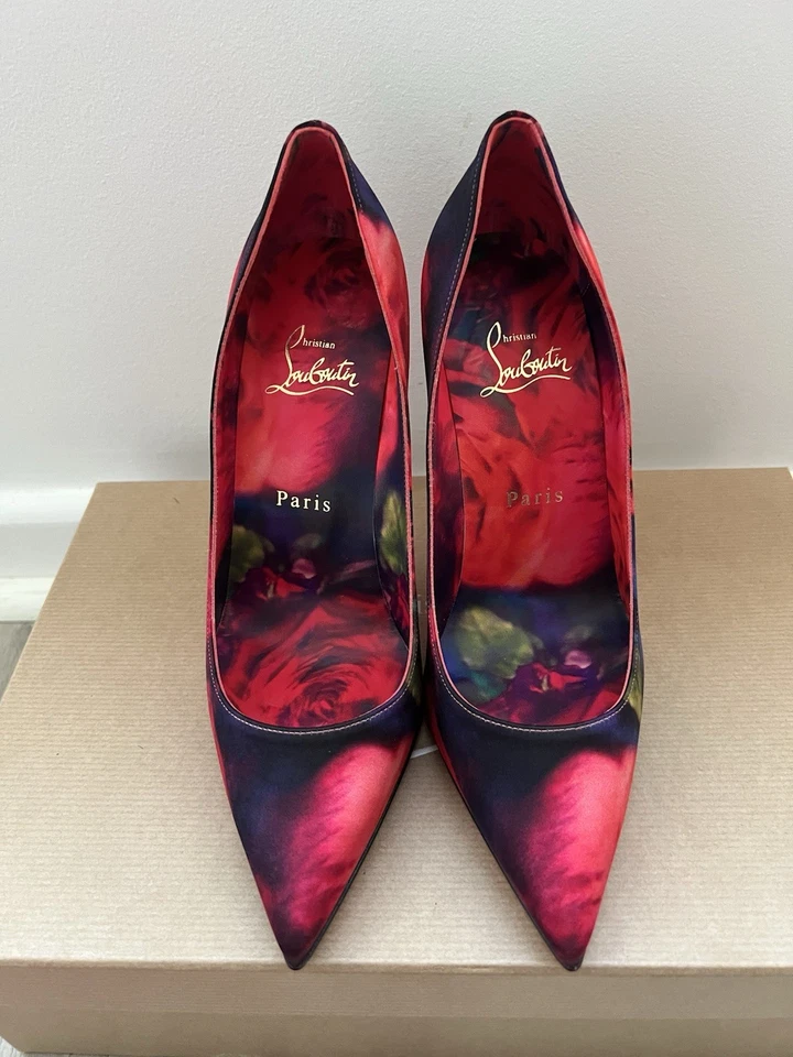 Zapatos de salón Christian Louboutin Kate 100 satinados talla 36,5 Foto 3 de 4