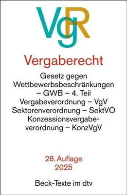 Vergaberecht. VgR Taschenbuch Beck-Texte im dtv 714 S. Deutsch 2025