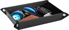 Valet tray, PU Leather Tray, Catchall Tray, Men Women Jewelry Key Tray, Desk Sto