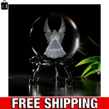 Unique 3D Laser Engraved Angel Crystal Ball - Cherished Gift for All Occasions