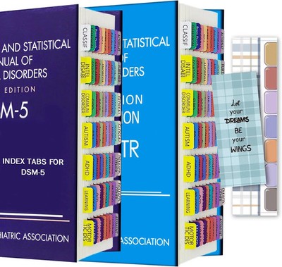 Index Tabs for DSM-5, Color-Coded DSM-5 Tabs, Laminated for Protection, 80 Tab i