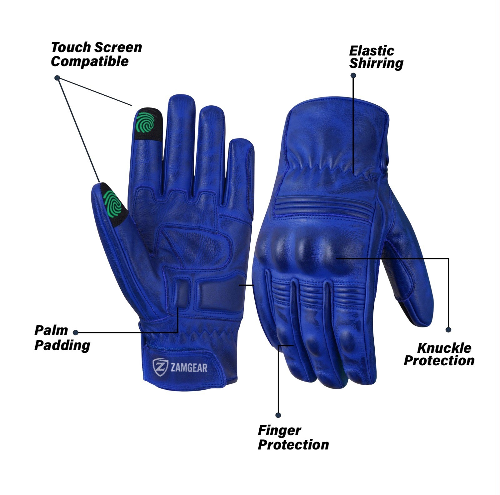 Riding Gloves Summer Motorcycle Leather Protective Touchscre