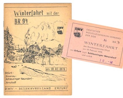 Winterfahrt mit der BR 94 . 18.02.1978 . Erfurt-Ilmenau-S.Neundorf-Arnstadt