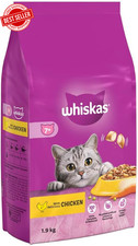 Whiskas Cat Food Chicken 4x1.9Kg Dry Adults Seniors Pet Natural Nutrition Pet 3.81 per kilo