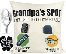 Grandpa Fathens Day Gifts:18"x 18" 2-Pocket Grandpa's Pillow Covers  Best