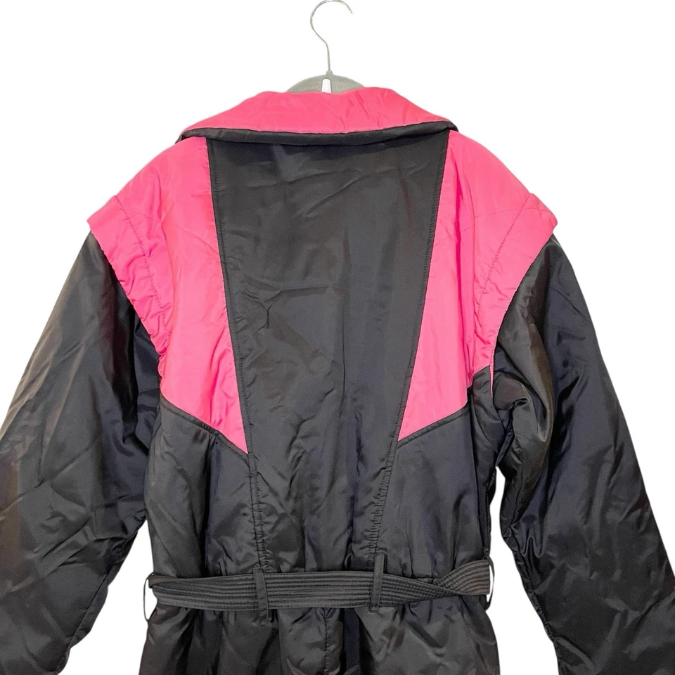 Womens Obermeyer Ski Suit One Piece Snowsuit Snow Bib Waterproof Black Pink Blue - Image 4 of 4