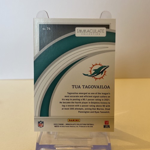 2022 Panini Immaculate Collection Tua Tagovailoa Gold 2/5 Miami Dolphins NFL QB - Bild 4 von 4