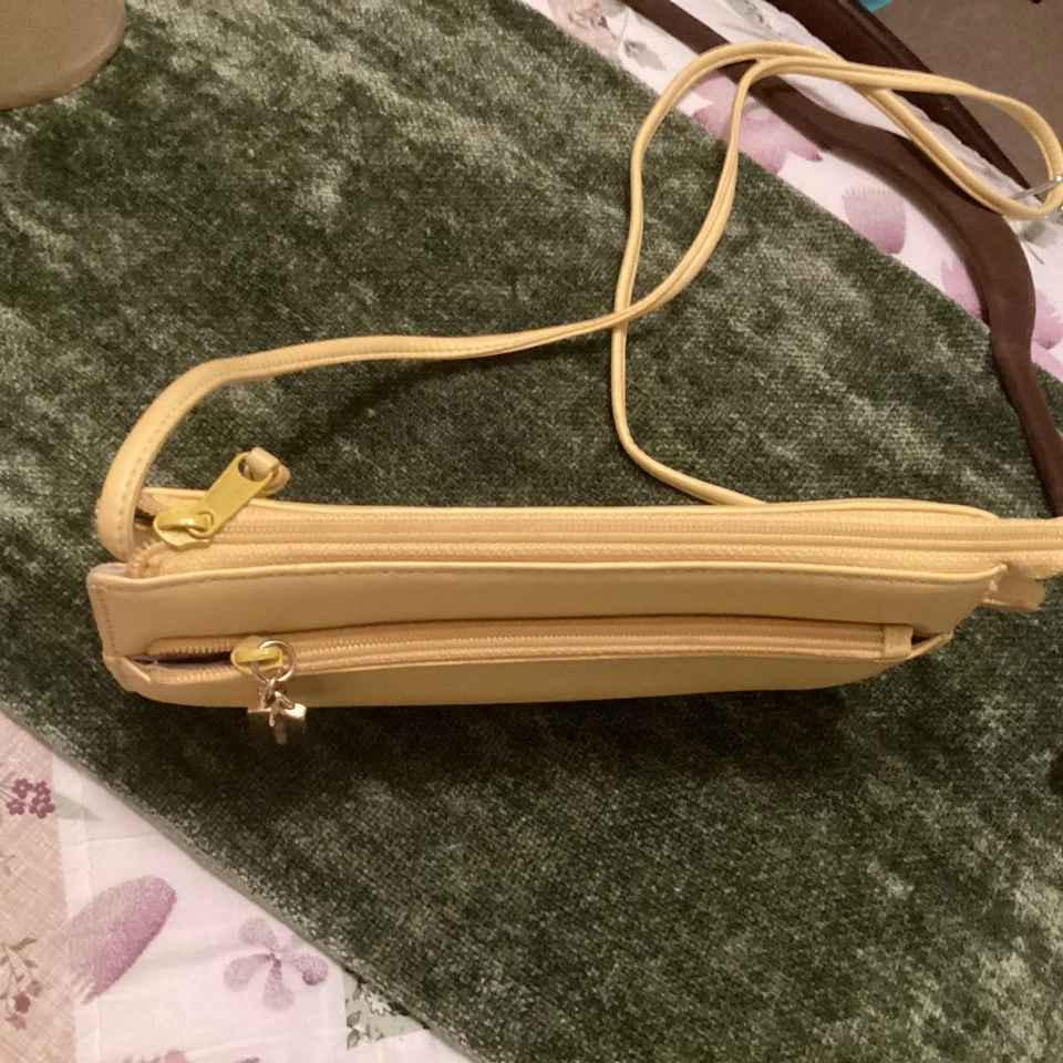 Bolso de Hombro Giani Bernini Cuero Genuino Negro Blanco Amythest Rayas Cartera  Foto 4 de 4