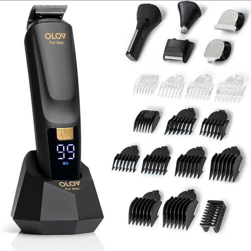 OLOV Beard & Hair Shaver for Men, All-in-One Grooming Kit, Cordless Clippers - Picture 2 of 16